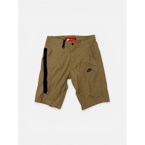 Nike Sportswear Μπεζ Ανδρική Βερμούδα με Τσέπη Φερμουάρ